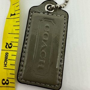 Coach Gray Patent Leather Hang tag/key holder